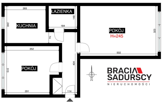 Os. Kościuszki | 45 m² | 2 pok | Piwnica | Centrum