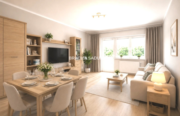 Ustawne 2 pokojowe mieszkanie w apartamentowcu.