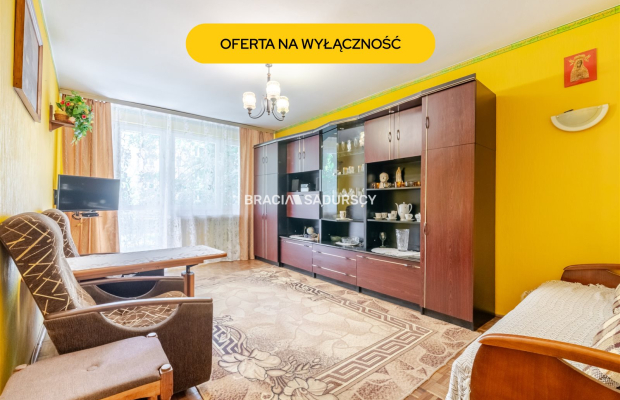 Kraków, Bieńczyce - osiedle Jagiellońskie. Na sprzedaż mieszkanie 2 pokojowe - 42 m² z balkonem położone na parterze czteropięt