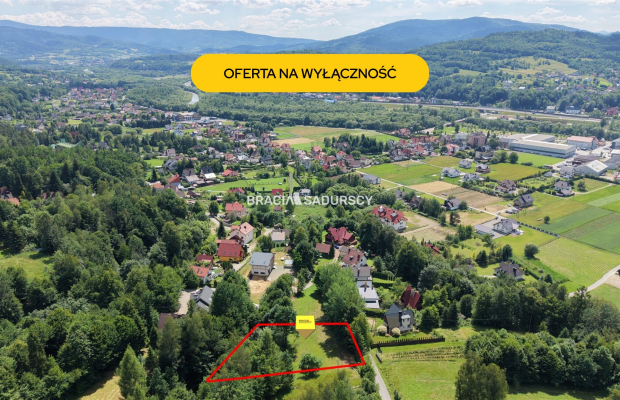 Pcim - Przepiękna widokowa działka budowlana 14 ar
