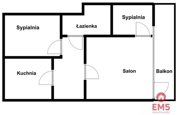 3 pokoje z loggią | Wysoki Stoczek | 48,2 m²