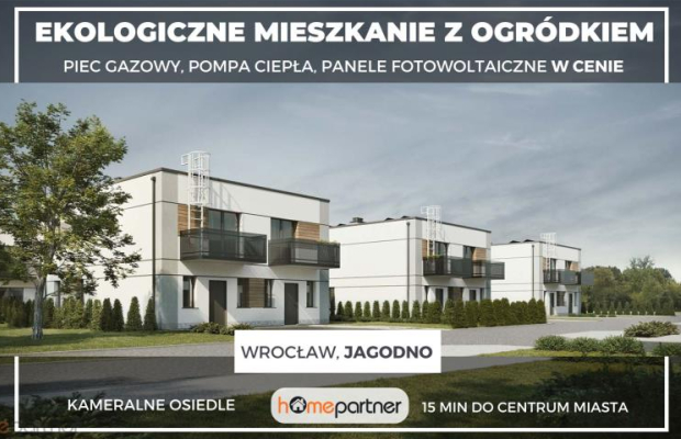 Energooszczędne mieszkanie z ogródkiem na Jagodnie!