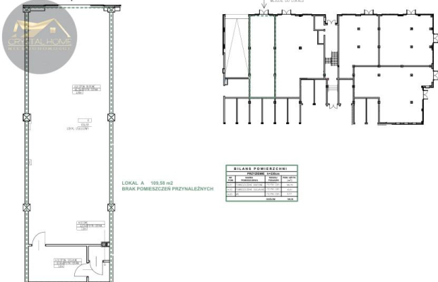Lokale użytkowe od 109m2 do 179m2