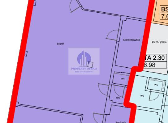 Ursynów : lokal biurowy 126,62 m2 do wynajęcia