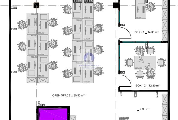 Mokotów : lokal biurowy 133,50m2 do wynajęcia
