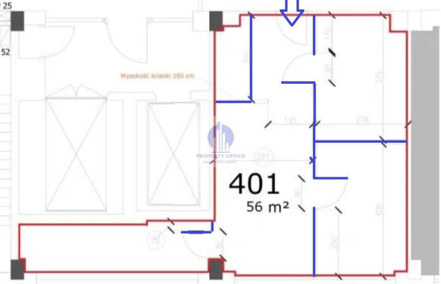 Włochy: lokal biurowy 61,60m2 do wynajęcia