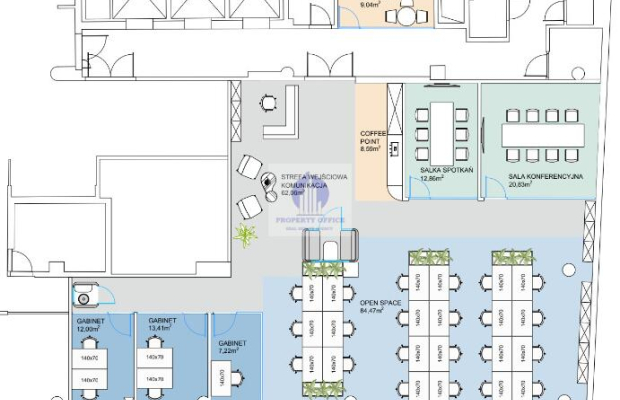 Śródmieście: lokal biurowy 261m2 do wynajęcia