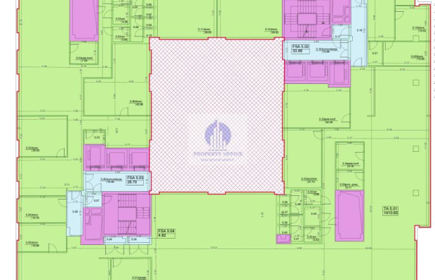 Mokotów: lokal biurowo-usługowy 1572 m2 do wynajęcia