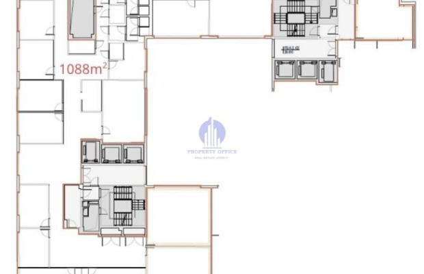 Mokotów: lokal biurowo-usługowy 1088 m2 do wynajęcia