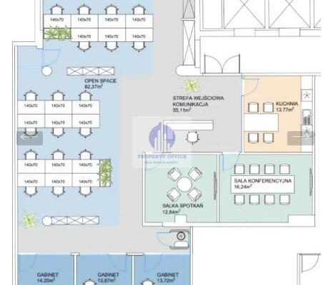 Śródmieście: lokal biurowy 263,80 m2 do wynajęcia