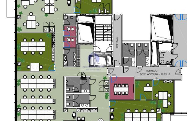 Żoliborz: lokal biurowy 686,14 m2 do podnajmu