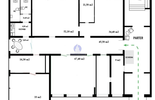 Śródmieście: lokal biurowo-usługowy 297m2 do wynajęcia