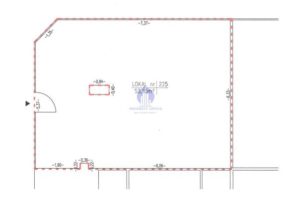 Mokotów: lokal handlowo-usługowy 53,10 m2 do wynajęcia