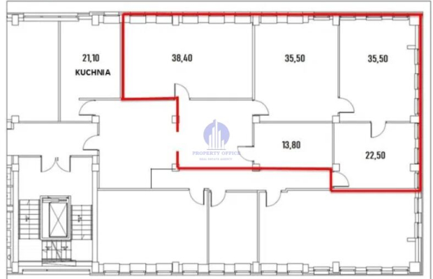 Mokotów: lokal biurowy 194,16 m2 na wynajem