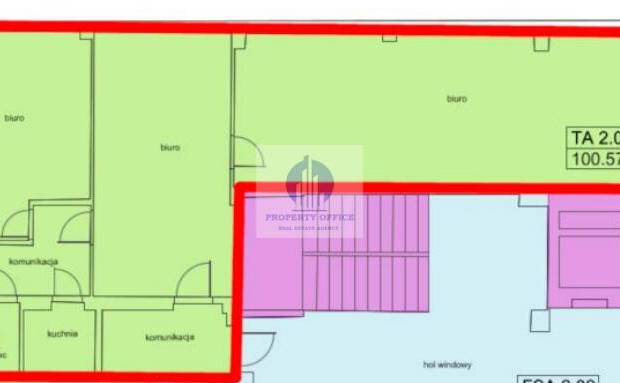 Ursynów : lokal biurowy 107,61 m2 do wynajęcia