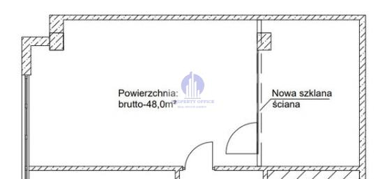 Śródmieście: lokal biurowy 48 m2 do wynajęcia