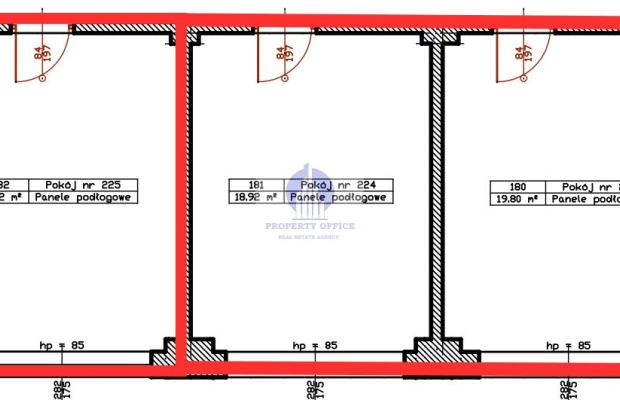 Mokotów: lokal biurowy 58,24 m2 do wynajęcia