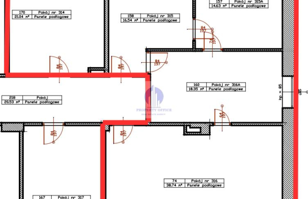 Mokotów: lokal biurowy 109,30 m2 do wynajęcia