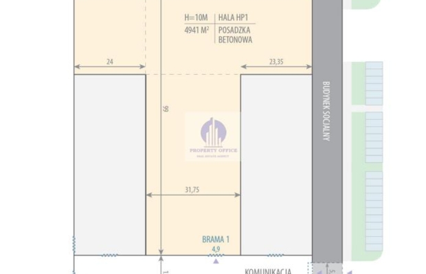 Bielany: magazyn 4941 m2 do wynajęcia