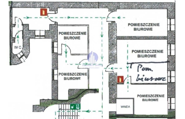 Śródmieście: lokal biurowy 133m2 do wynajęcia
