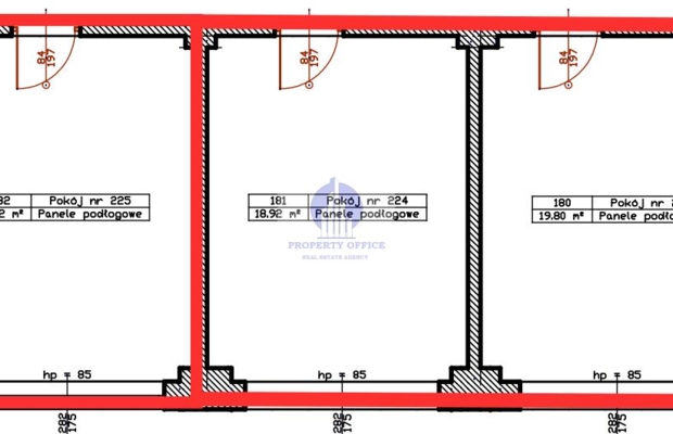 Mokotów: lokal biurowy 58,24 m2 do wynajęcia