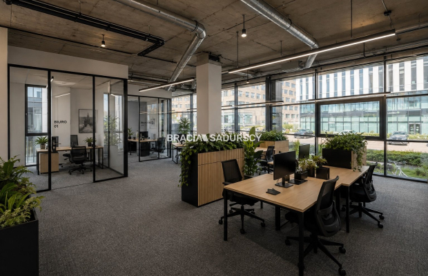 Wykończony lokal biurowy 154 m² do wynajęcia
