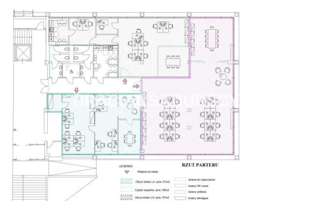 Wykończony lokal biurowy 97 m² do wynajęcia