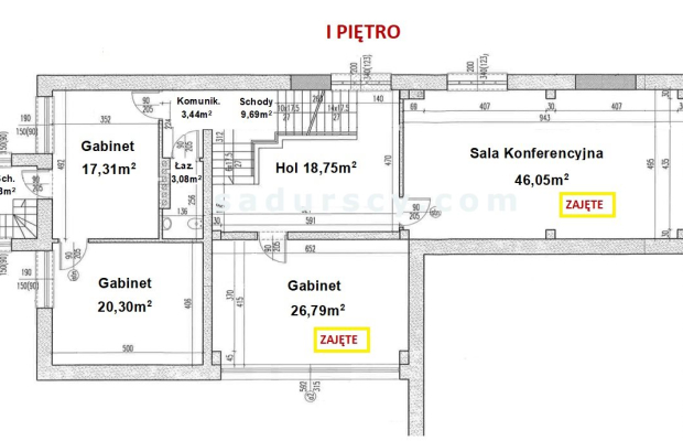 Biuro ok. 112,44m2 w Piasecznie, okolica Józefosławia, z klimatyzacją, monitoringiem, przeszkleniem, parkingiem.   

  Dwie kon