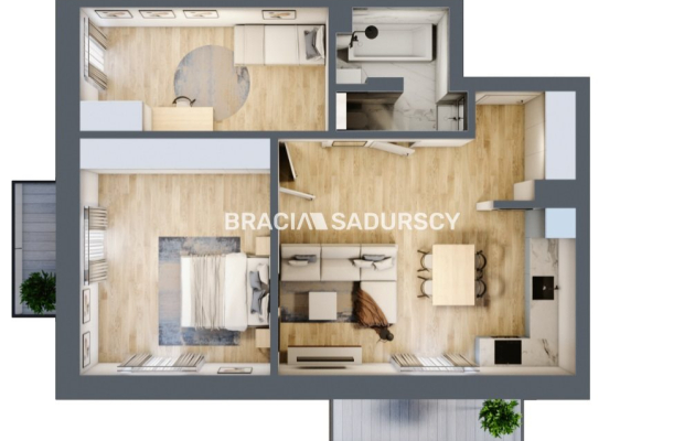 3 pok 65m2 ostatnie piętro 2 balkony winda 