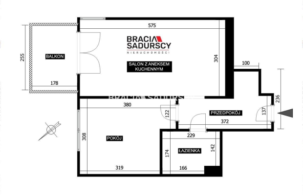 Zadbane 38 m² z balkonem | Piaski Wielkie