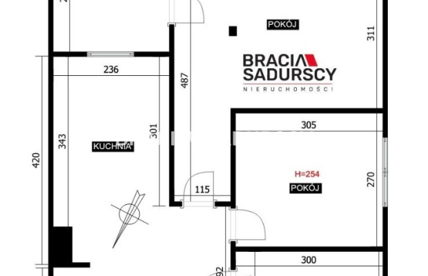 2-pok| 47,13 m²|Wieliczka,przy granicy Krakowa.