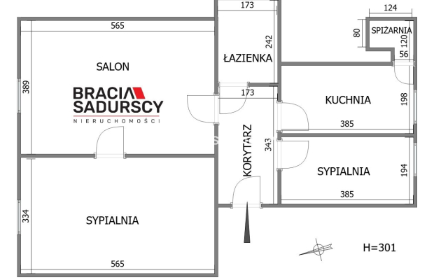 Przestronne mieszkanie w centrum Krakowa.