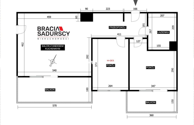 3 POKOJE l 2 BALKONY l 60M2 l WOLA DUCHACKA