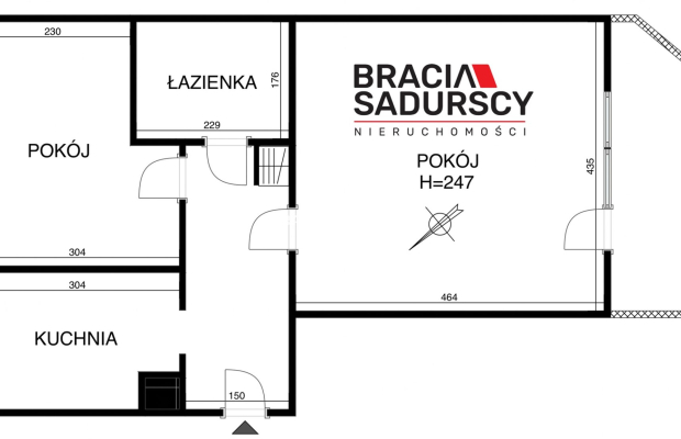 ul.Powstańców – 2 pokoje, osobna kuchnia, balkon
