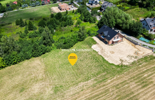 6 arów budowlanej, piękna panorama, Mogilany