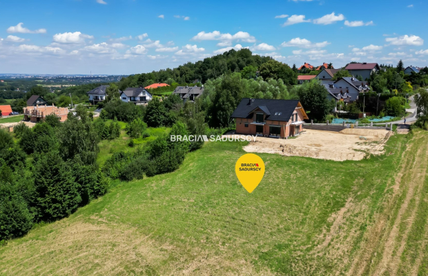 6 arów budowlanej, piękna panorama, Mogilany