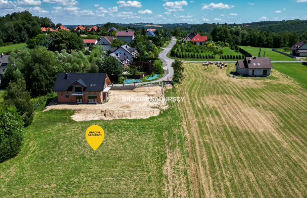 6 arów budowlanej, piękna panorama, Mogilany