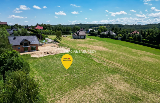 6 arów budowlanej, piękna panorama, Mogilany