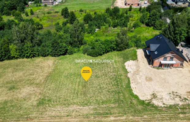 6 arów budowlanej, piękna panorama, Mogilany