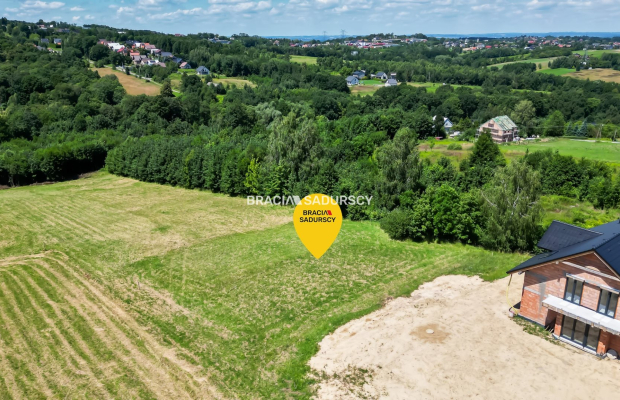6 arów budowlanej, piękna panorama, Mogilany