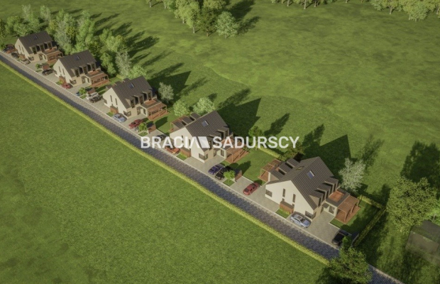 Działka z projektem na 5 bliźniaków 