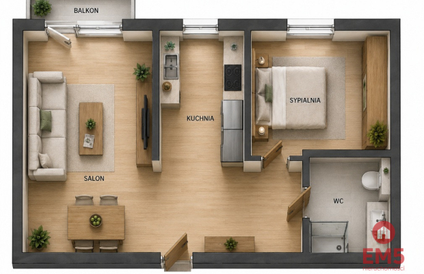 2 pokoje | 35,2 m² | Gotowe do zamieszkania
