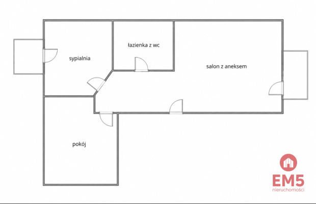 68,5 m² | 3 pokoje | Cegła | 2 balkony
