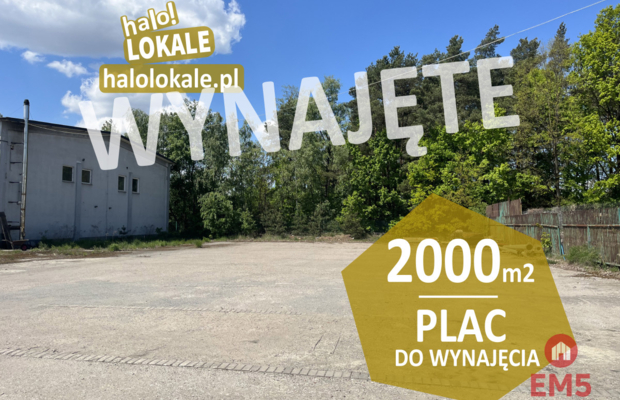 Plac utwardzony do wynajęcia.