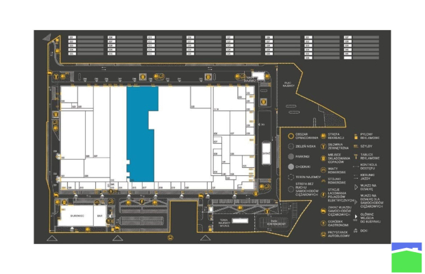 Teofilów - hala na parterze, moduł 2540 m2 TEOPARK
