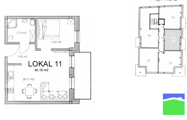 Pabianice - lokal 48,18 m2 ul. Warszawska