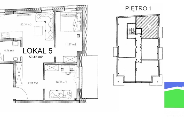 Pabianice - lokal 59,43 m2 ul. Warszawska