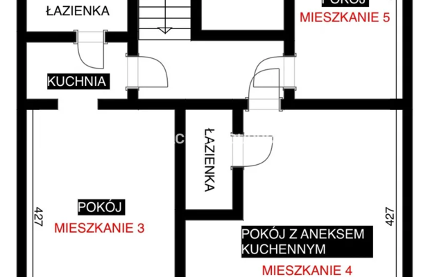 Dom inwestycyjny – 5 mieszkań, 2 lokale, paczkomat