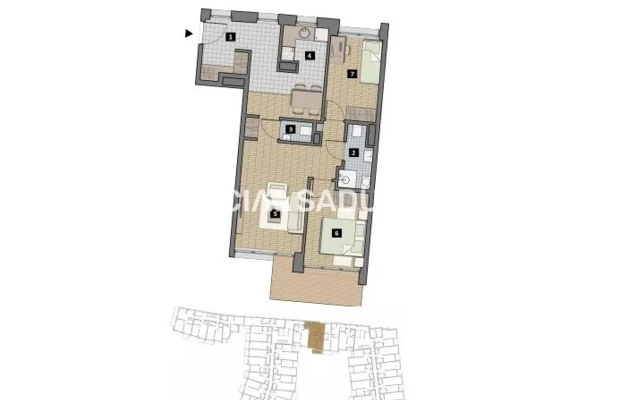 Dostępne mieszkania od 25m2 do 63m2. 