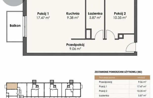 Nowe 2 pokoje, winda, balkon, 52m2